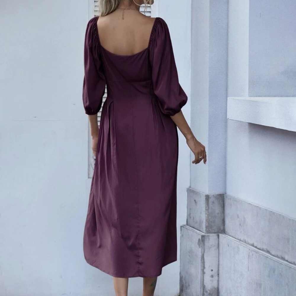 Silk Midi Dress, small size - Picture 2 of 6